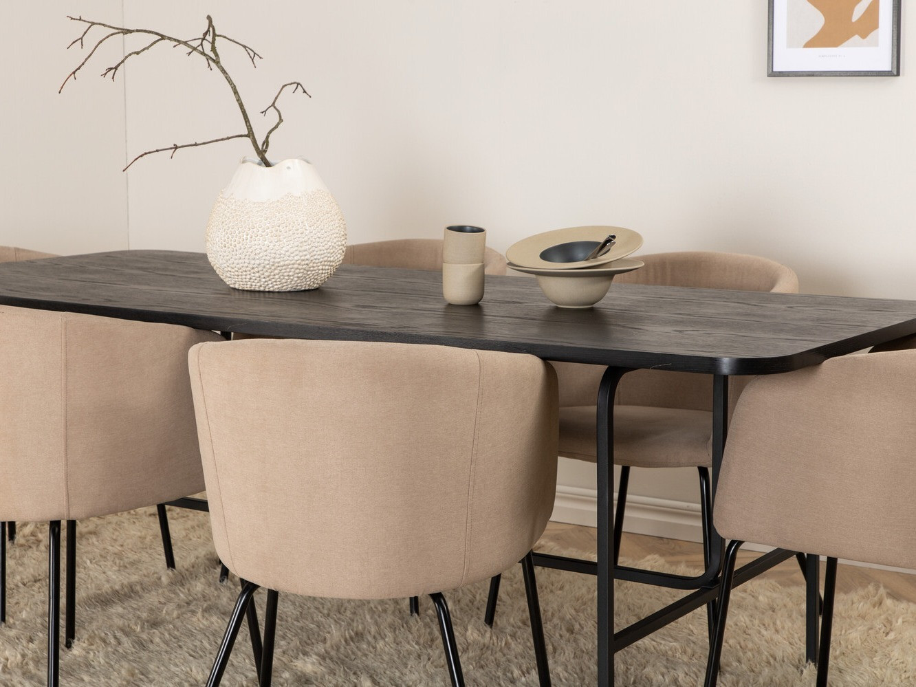 Söögitoakomplekt Dallas 2794 (Beež + Must)