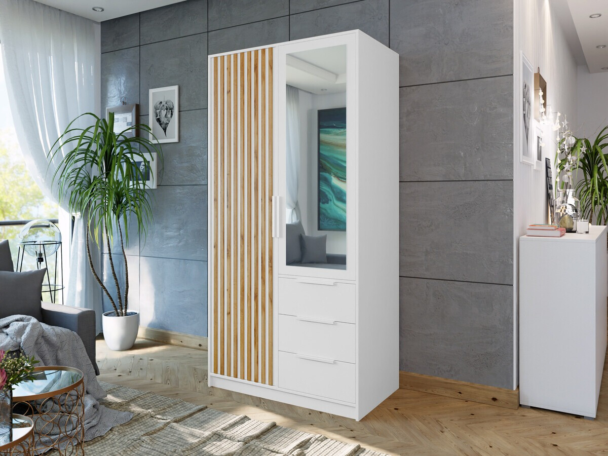 Riidekapp Collis III (Valge)