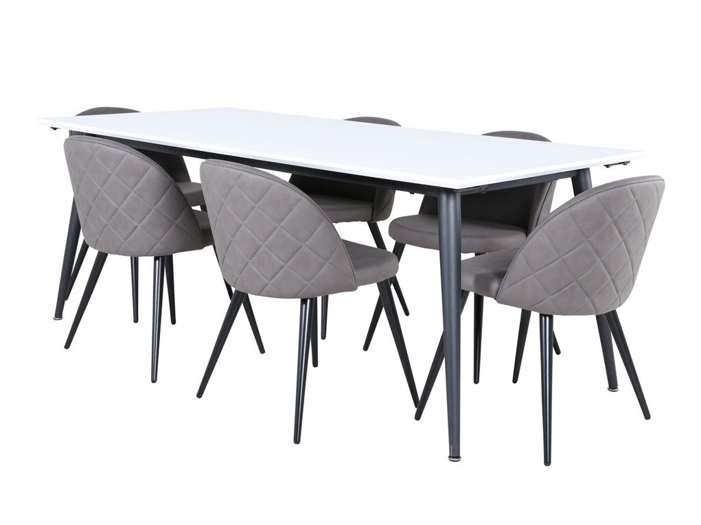 Söögitoakomplekt Dallas 3303 (Must + Hall)