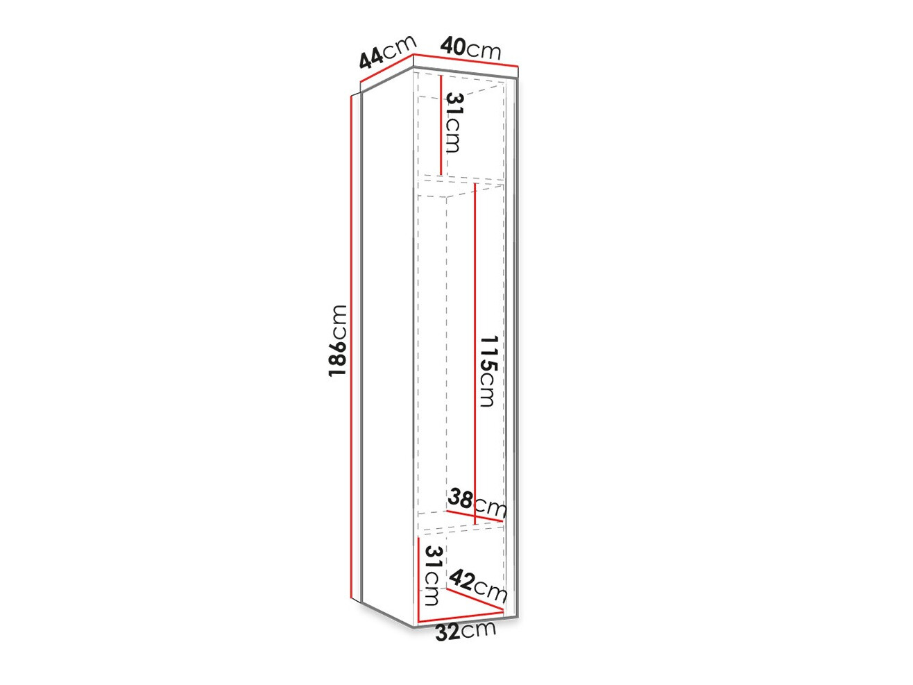 Riidekapp Hartford 369 (Artisan tamm + Must)