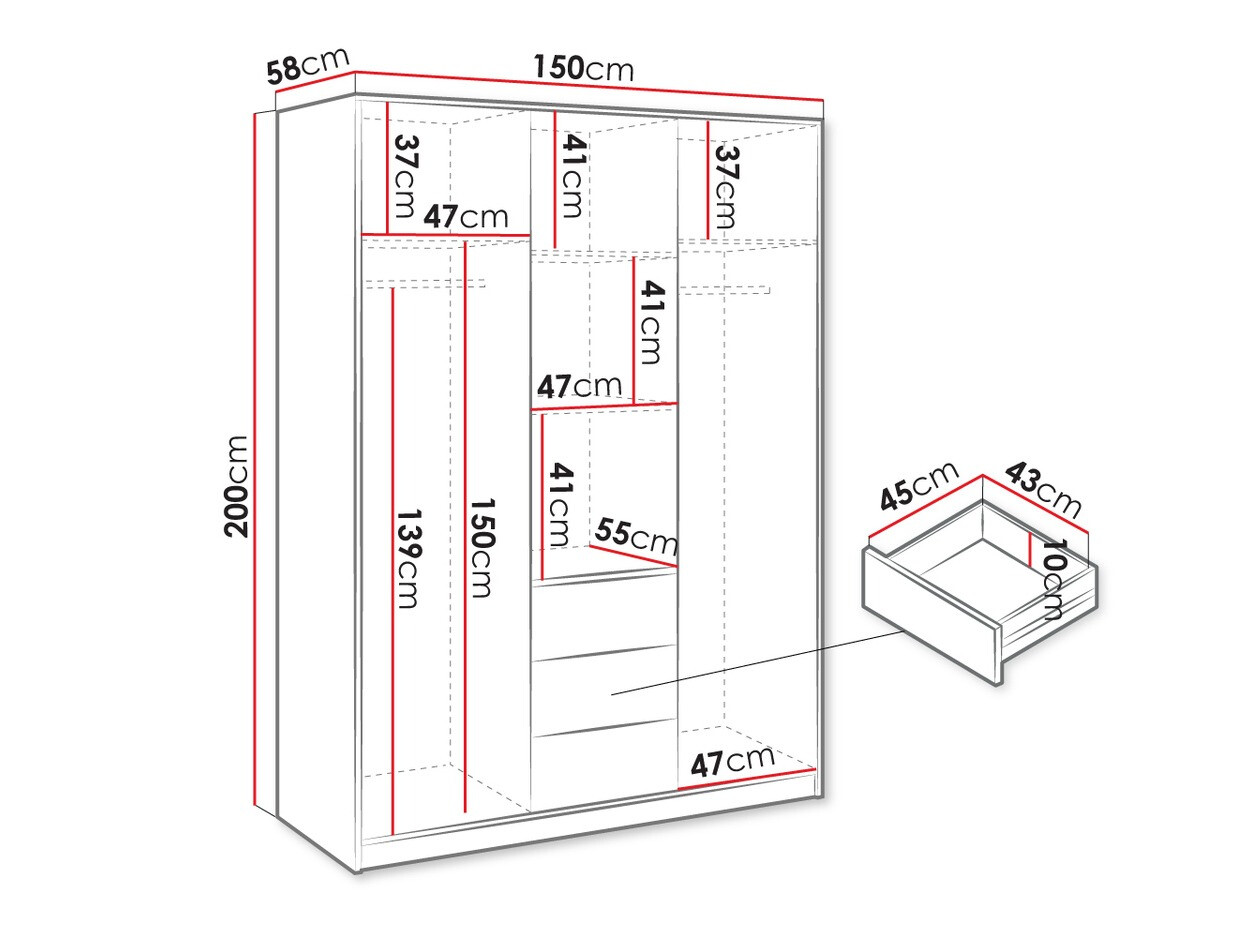 Riidekapp Enolevo 110