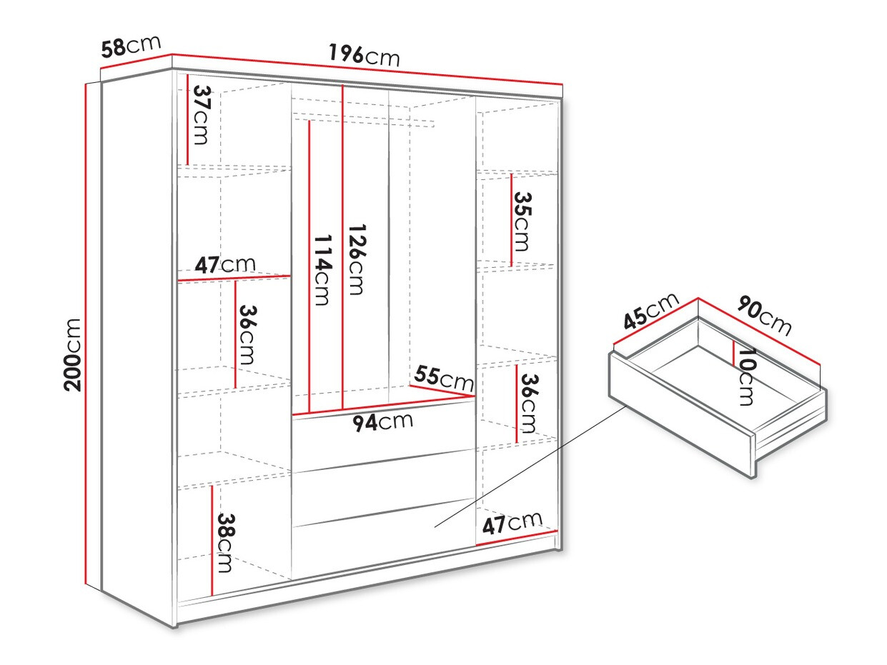 Riidekapp Enolevo 114 (Wotani tamm)
