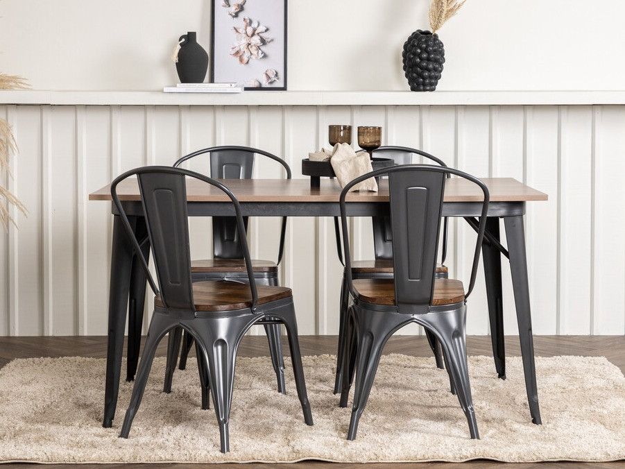 Söögitoakomplekt Dallas 3366 (Pähkel + Tumehall)