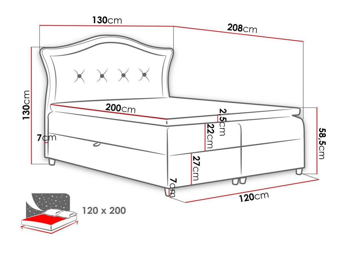 Kontinentaalvoodi Baltimore 135 (Magic Velvet 2219)