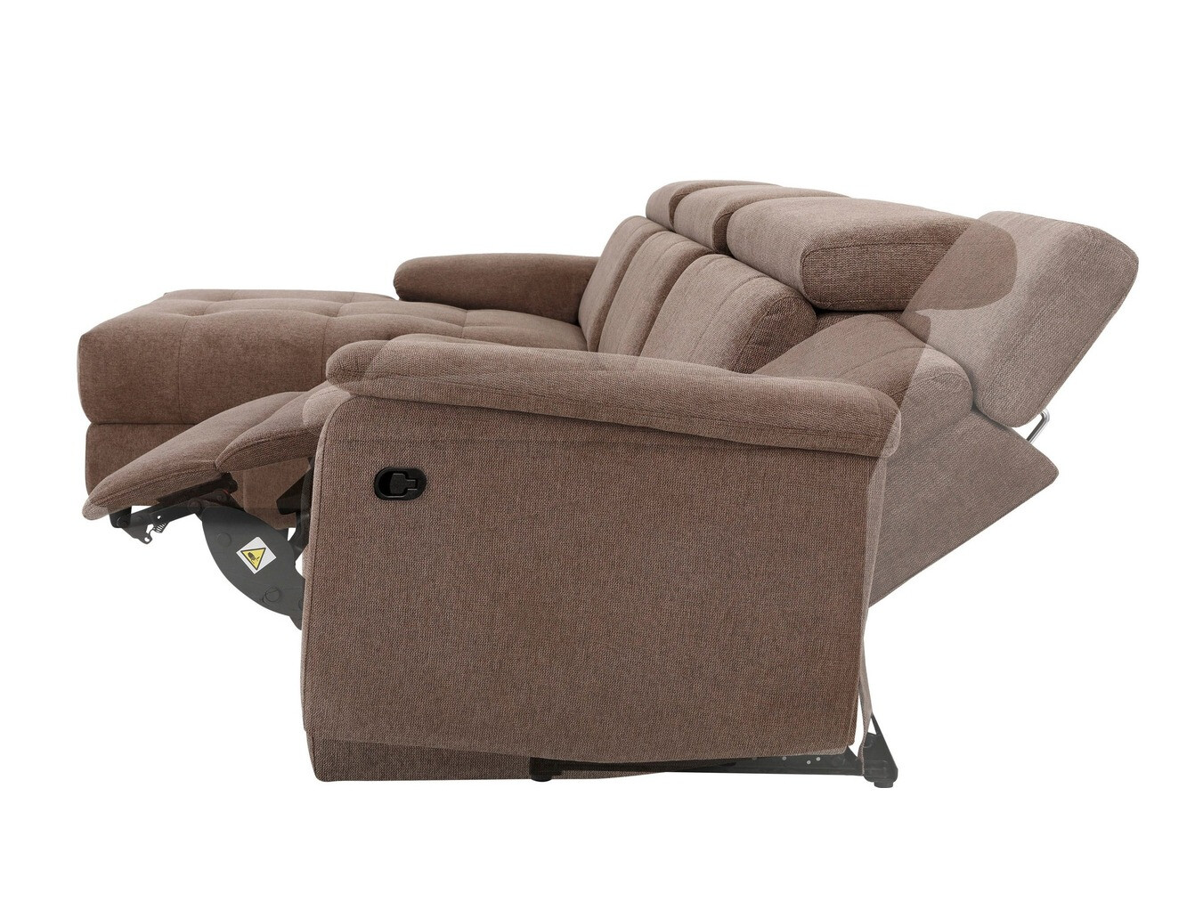 Pehme nurga recliner Denton 1503 (Pruun)