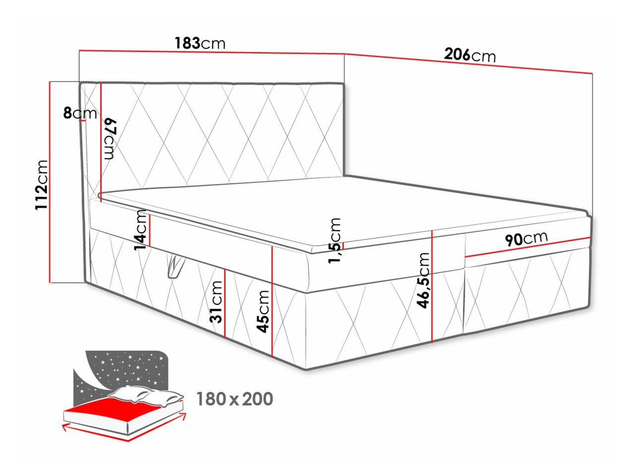 Kontinentaalvoodi Comfivo Avis (Magic Velvet 2217)