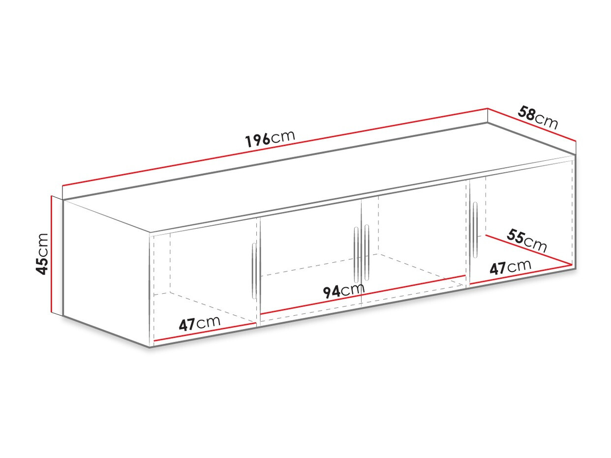 Riidekapp Dortivu I (Grafiit)