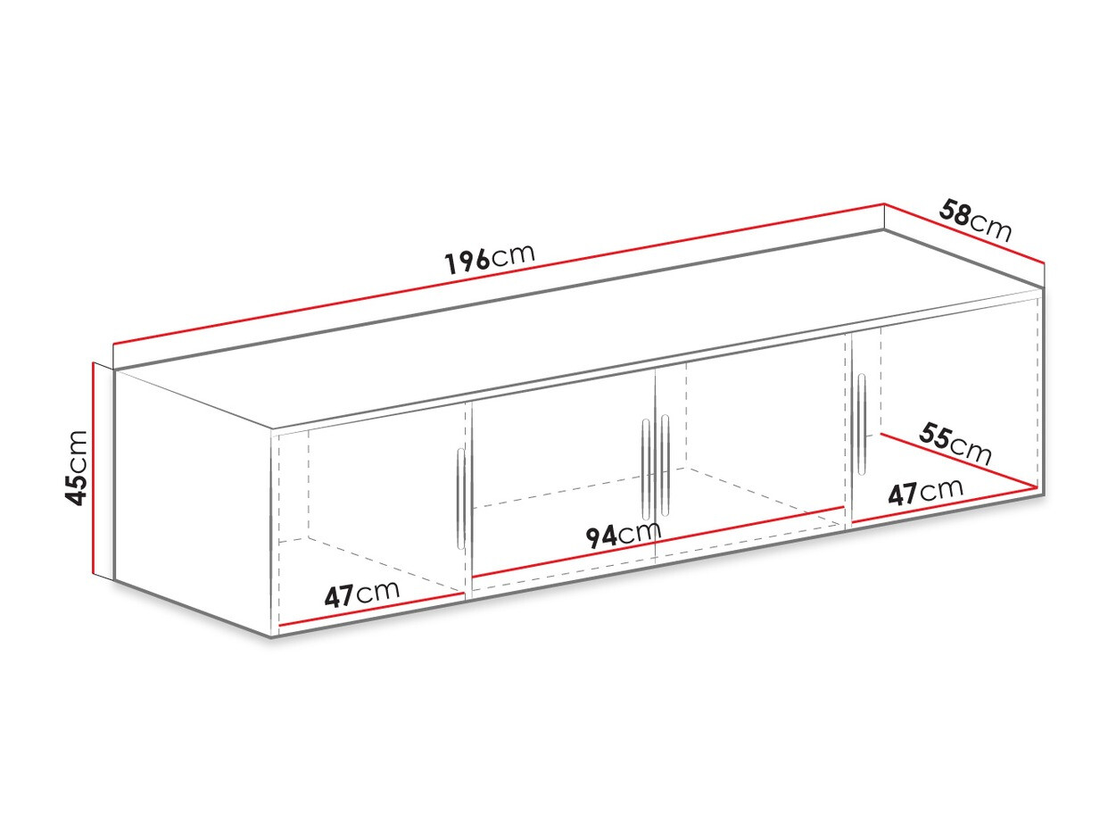 Riidekapp Dortivu I (Valge)