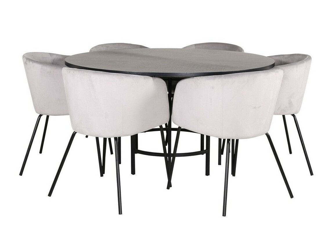 Söögitoakomplekt Dallas 2378 (Must + Helehall)