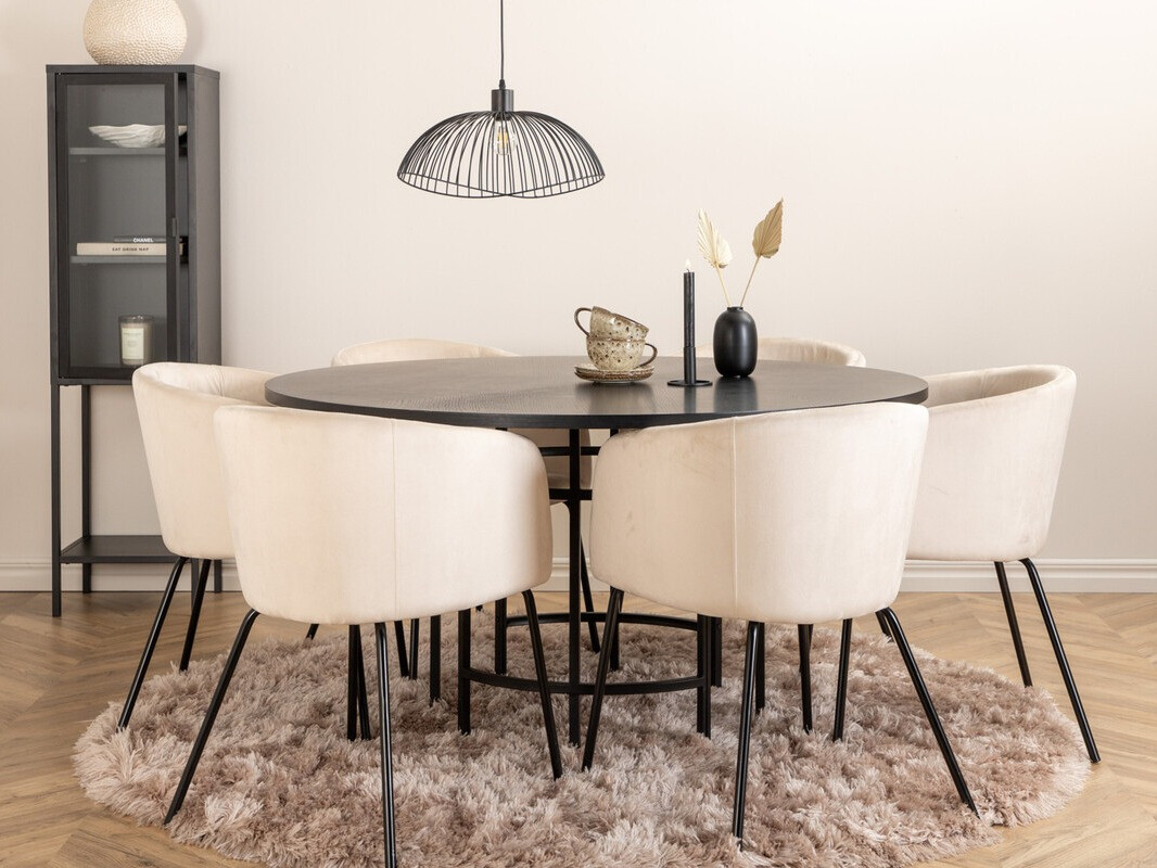 Söögitoakomplekt Dallas 2378 (Must + Koor)