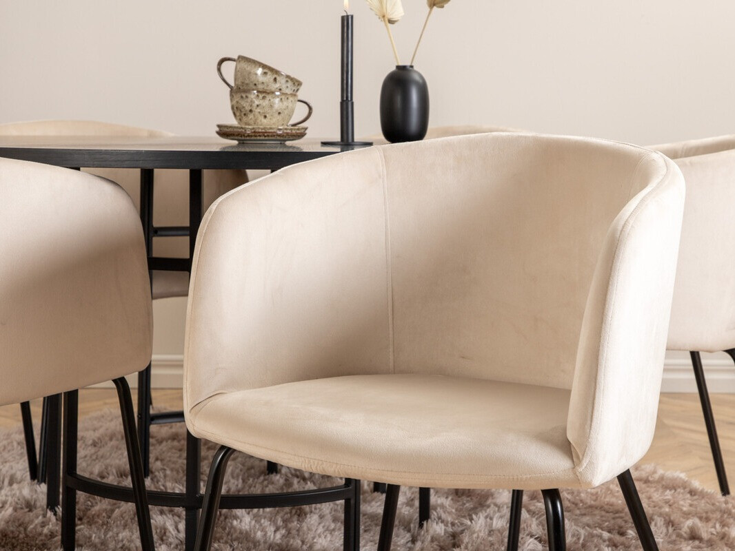 Söögitoakomplekt Dallas 2378 (Must + Koor)