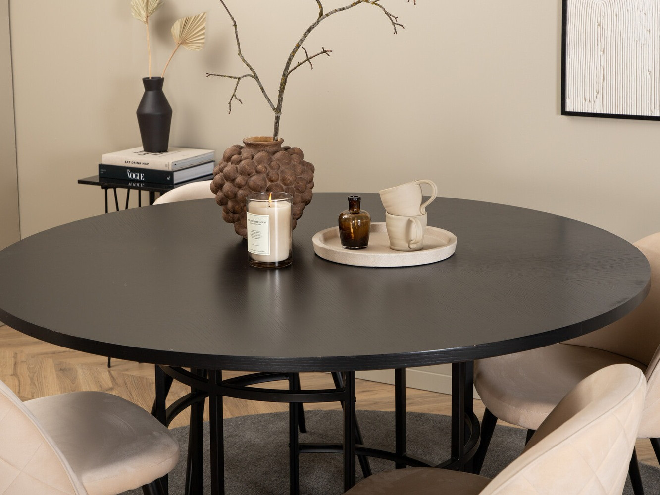 Söögitoakomplekt Dallas 2386 (Must + Koor)