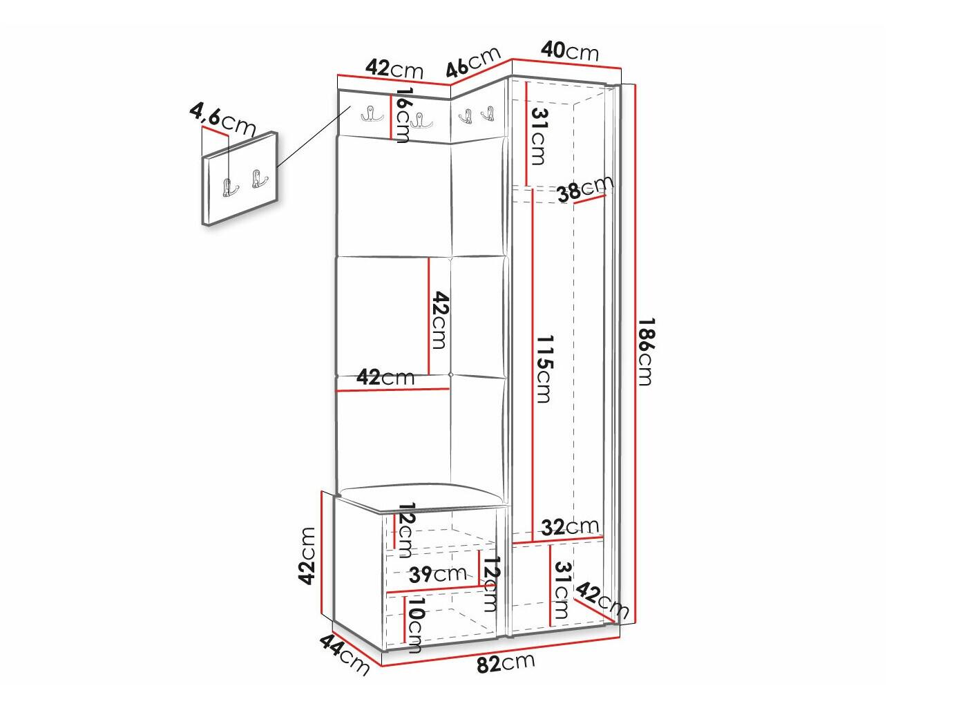 Esikukomplekt Hartford 390 (Manila 18)