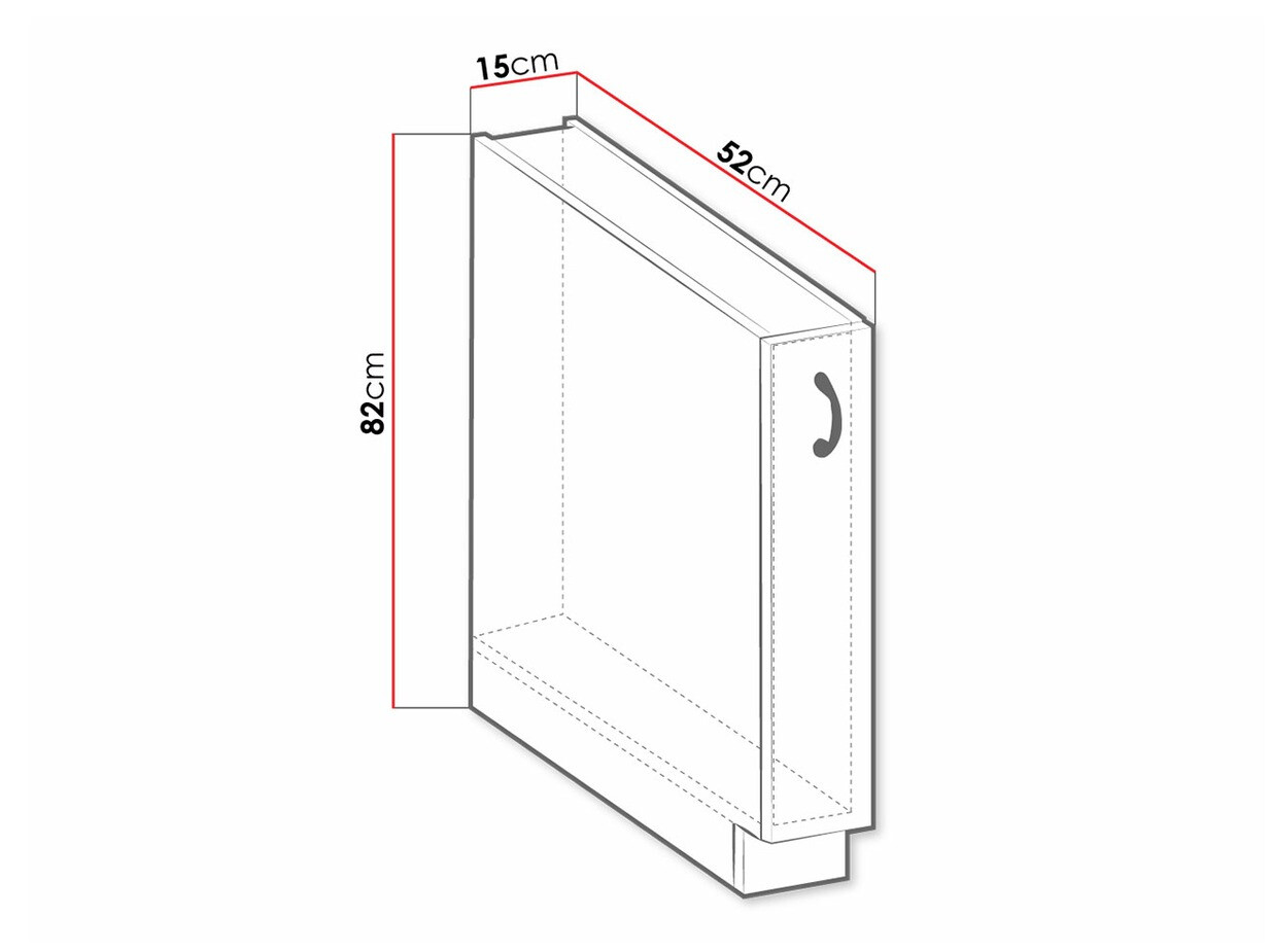 Moodulkapp väljatõmmatava korviga Retro Grey 101