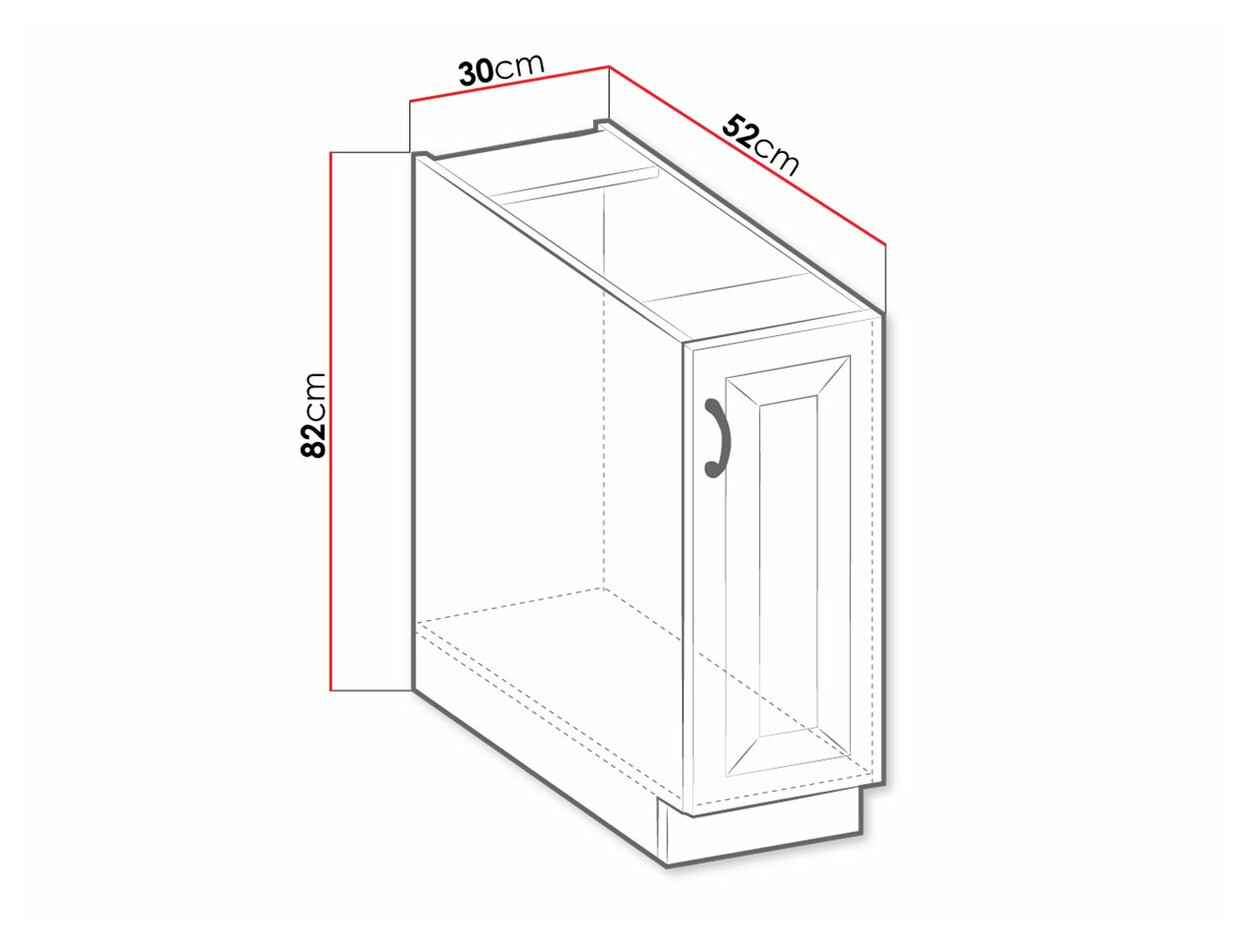 Moodulkapp väljatõmmatava korviga Retro Grey 102