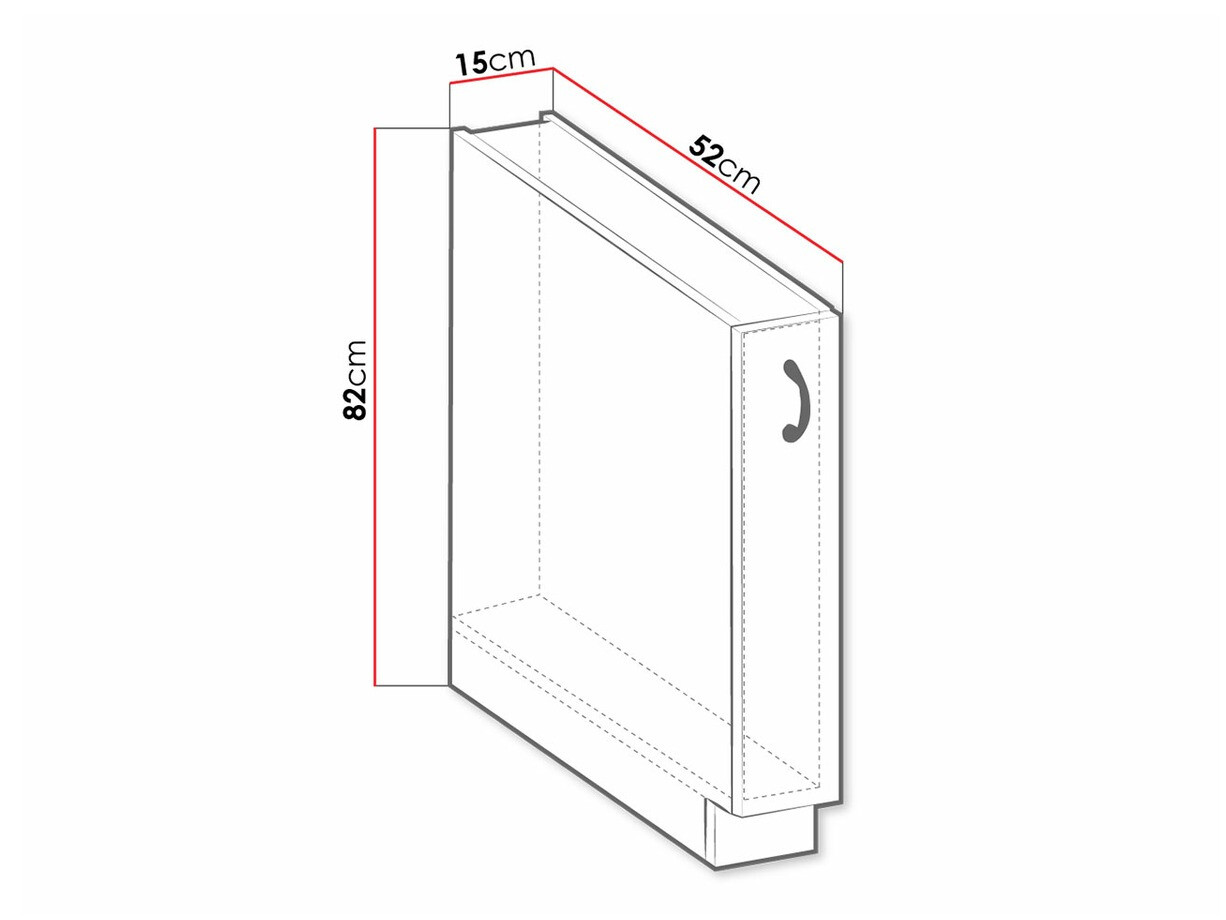 Moodulkapp väljatõmmatava korviga Retro White 101