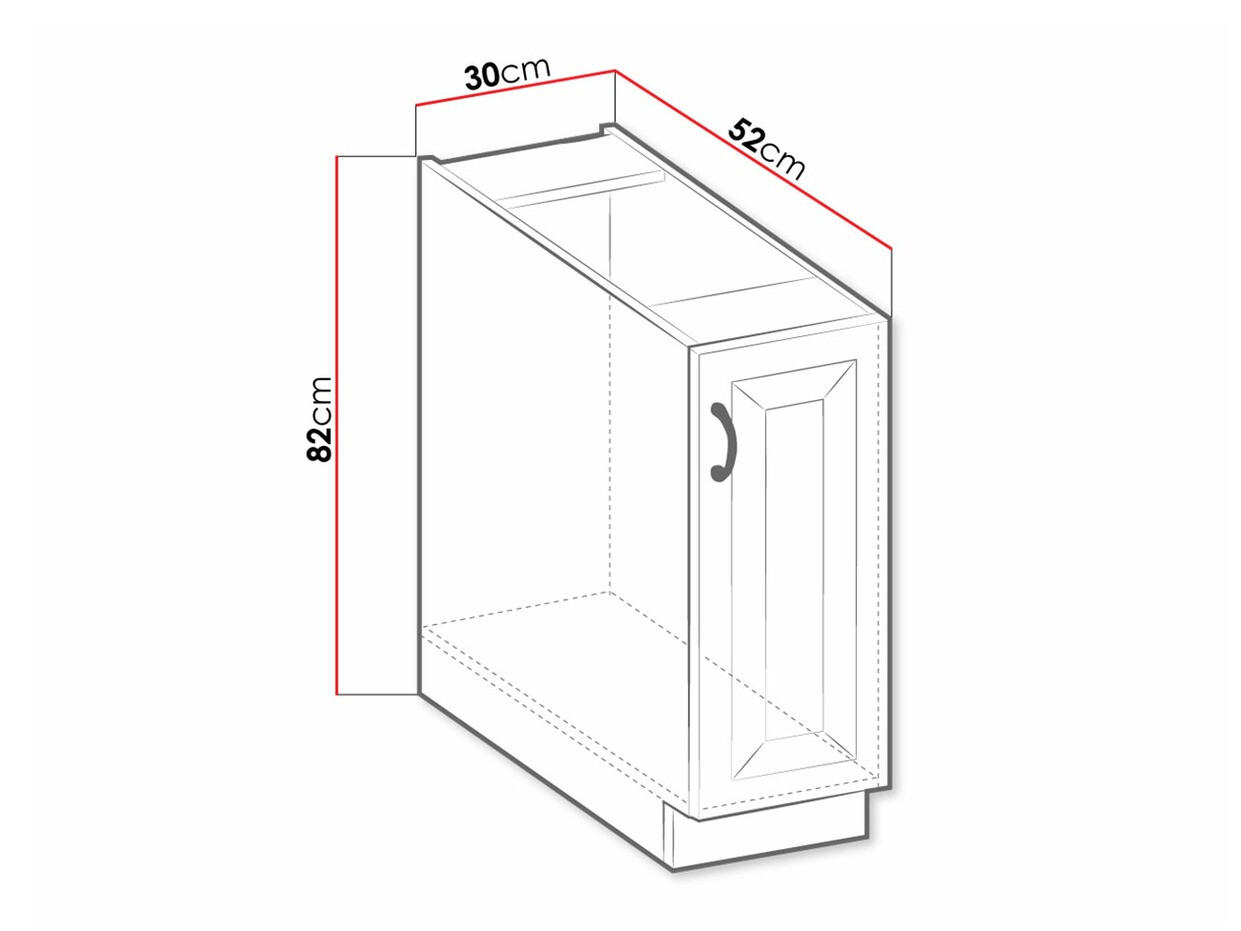 Moodulkapp väljatõmmatava korviga Retro White 102