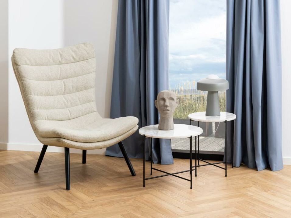 Külglaud Norsica 608 (Valge marmor + Must)