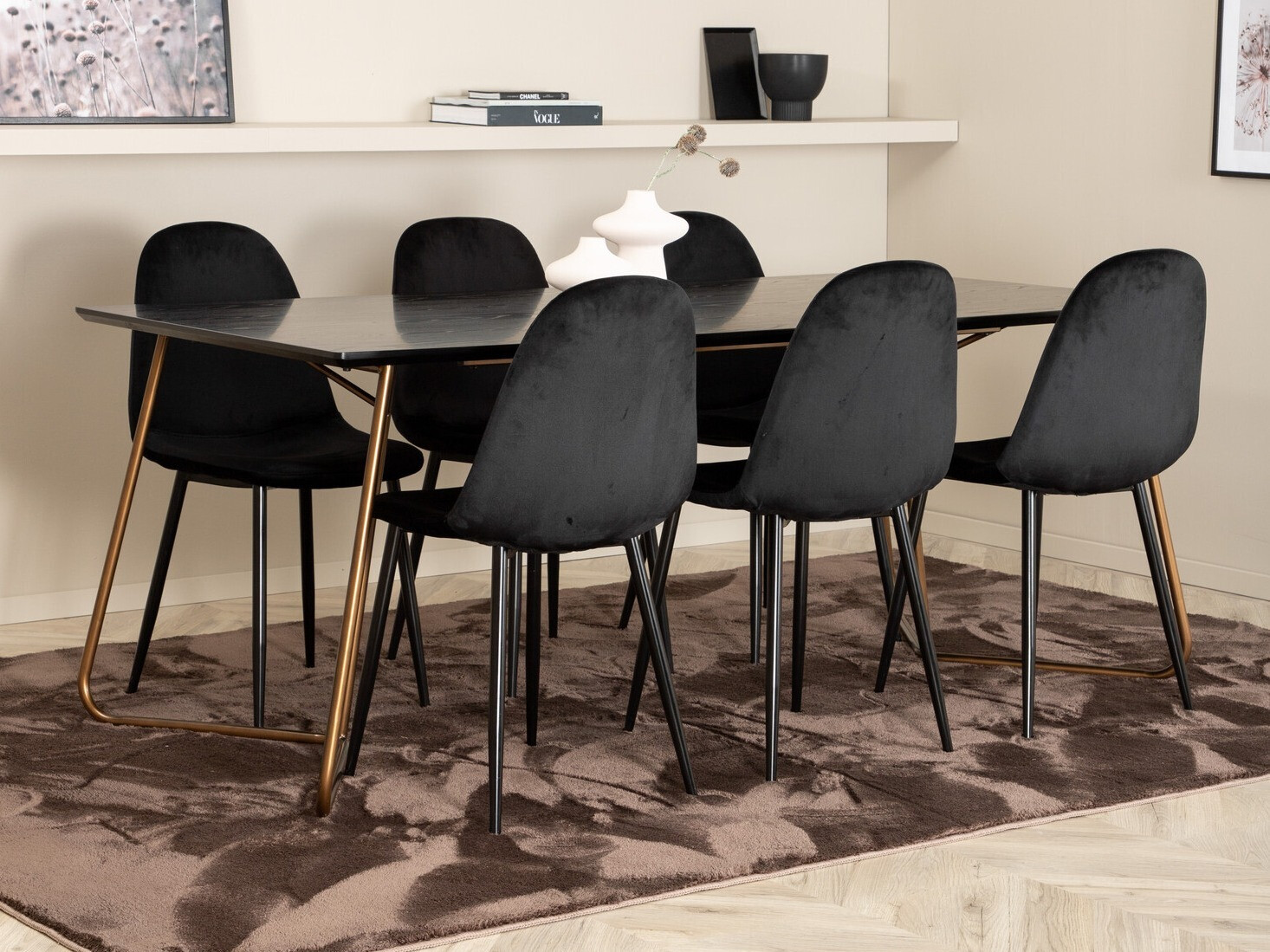 Söögitoakomplekt Dallas 2713 (Must)