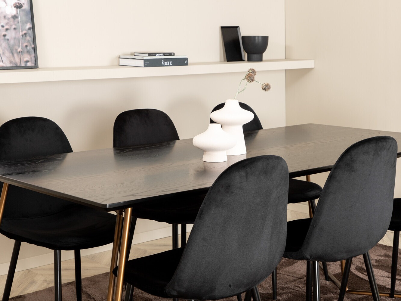 Söögitoakomplekt Dallas 2713 (Must)