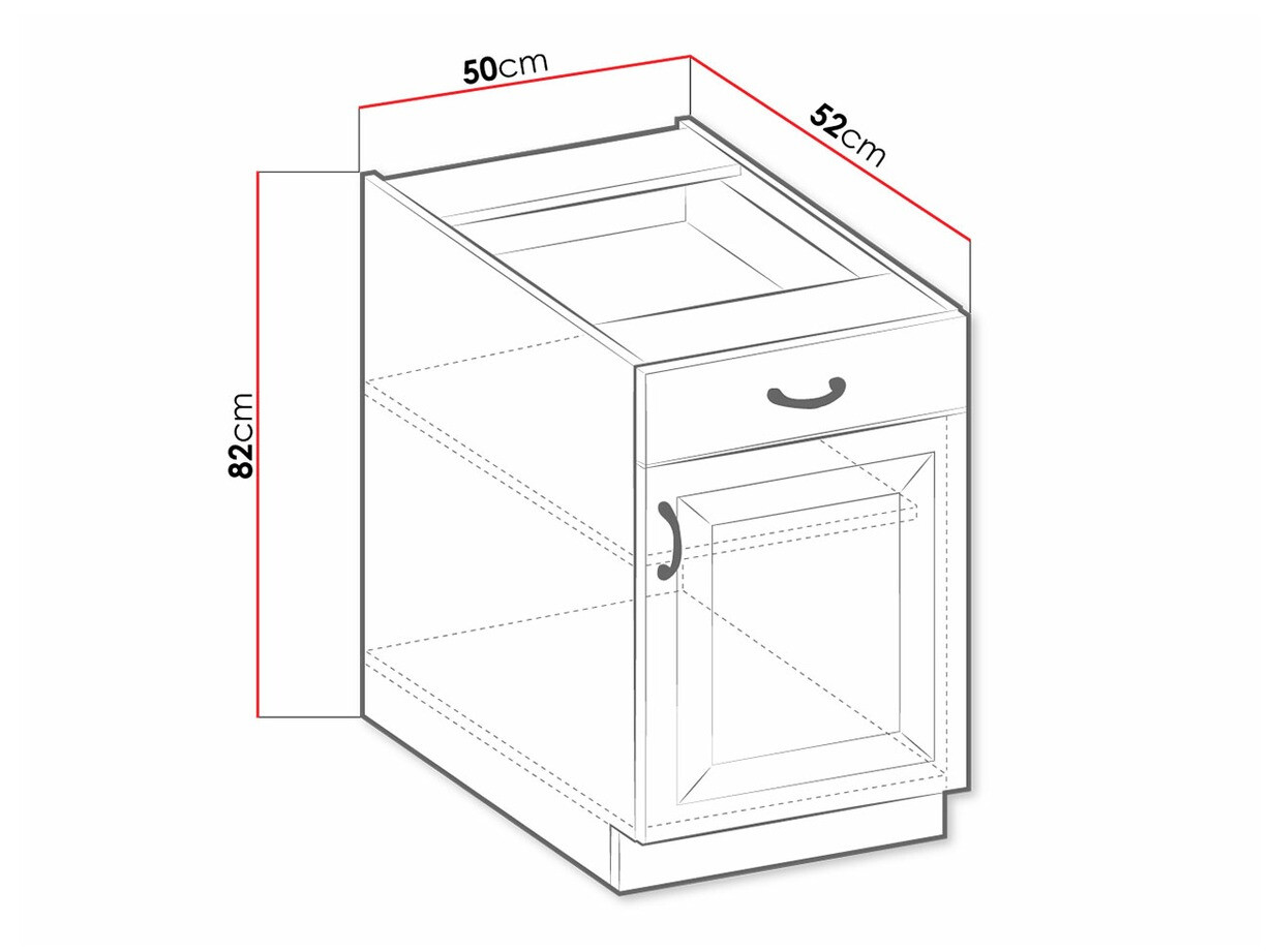 Sahtli ja ustega moodulkapp Retro White 105