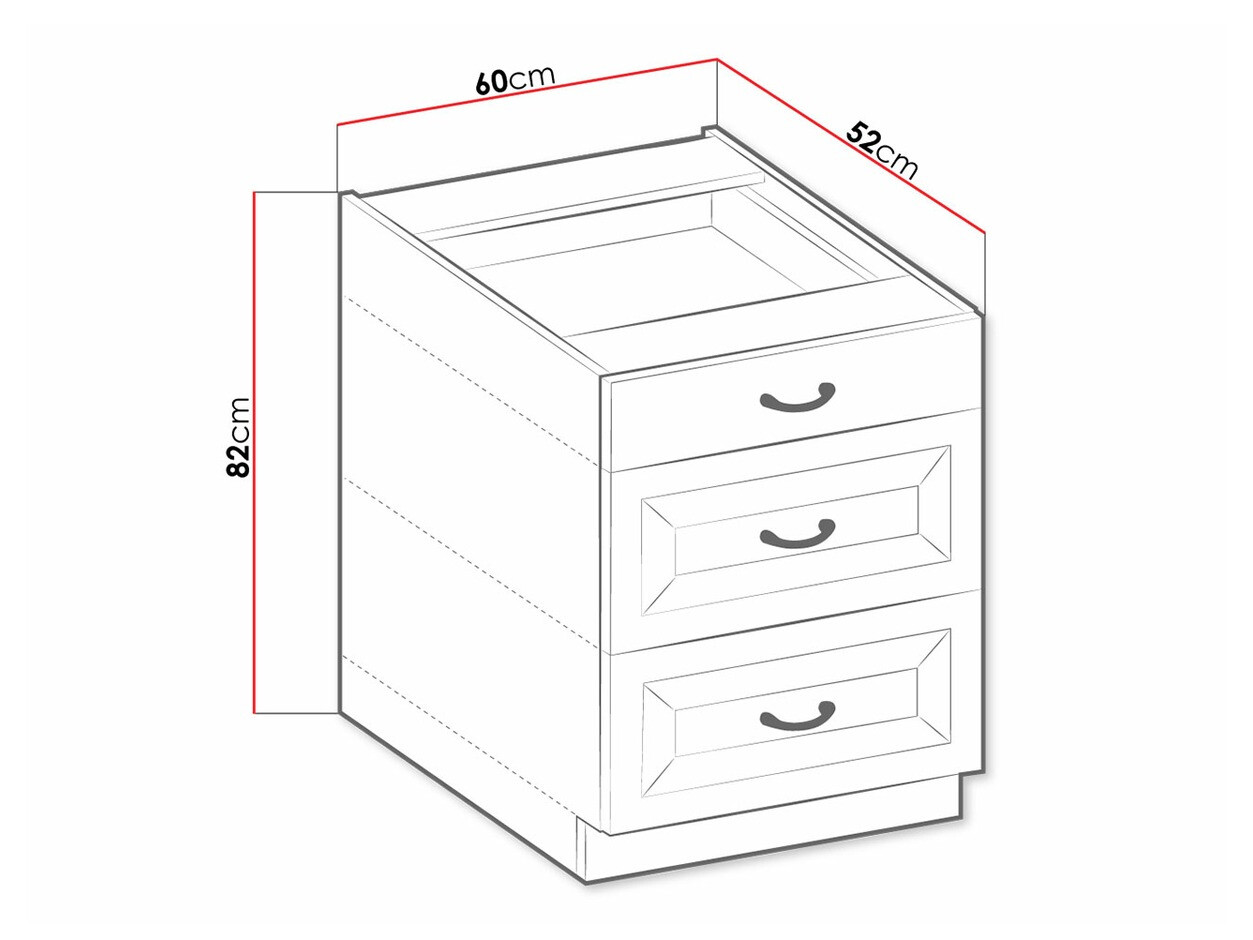 Sahtlitega moodulkapp Retro White 108