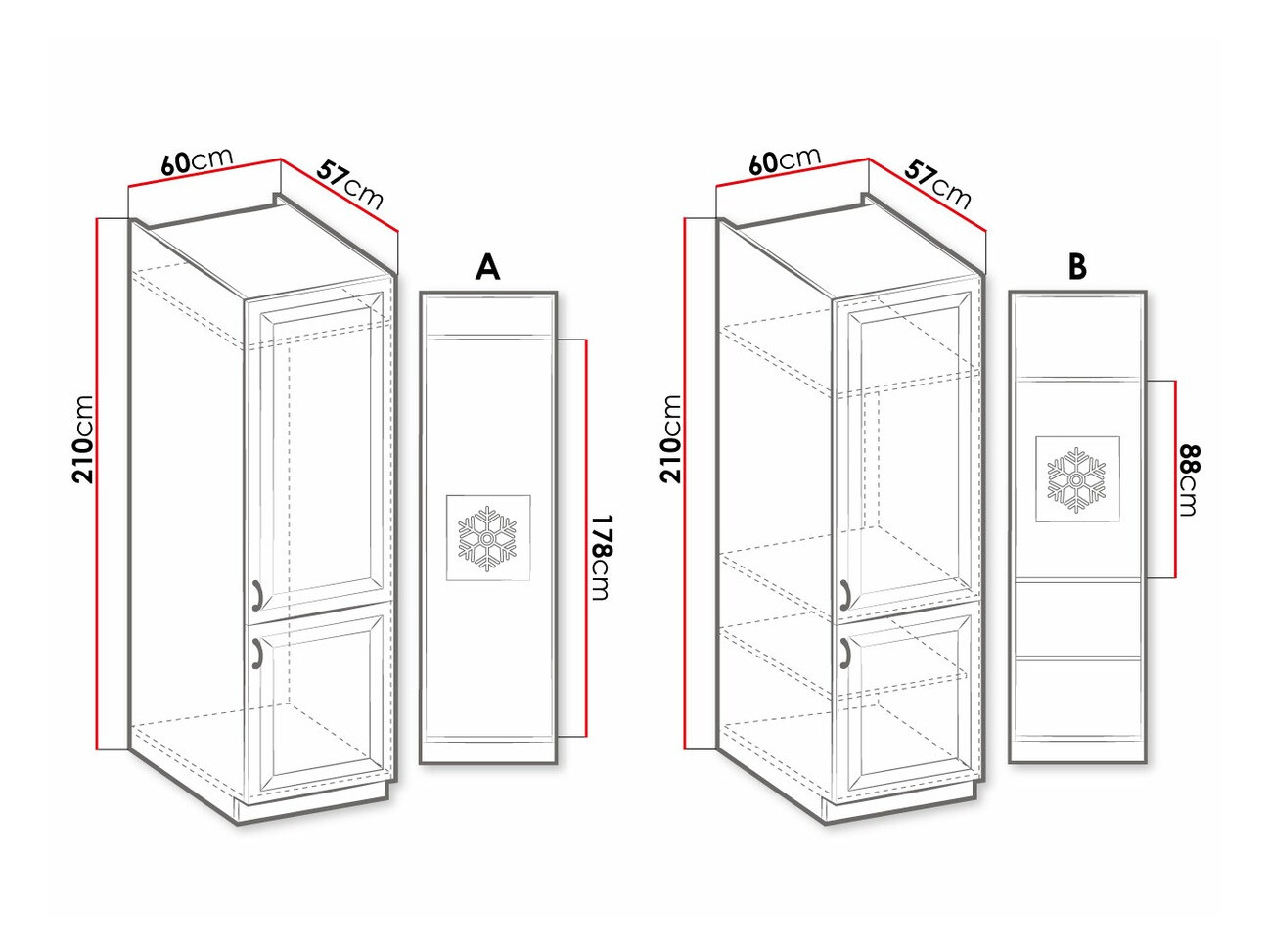 Ustega moodulkapp Retro White 118