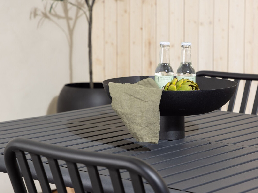 Laua ja toolide komplekt Dallas 3541 (Must)