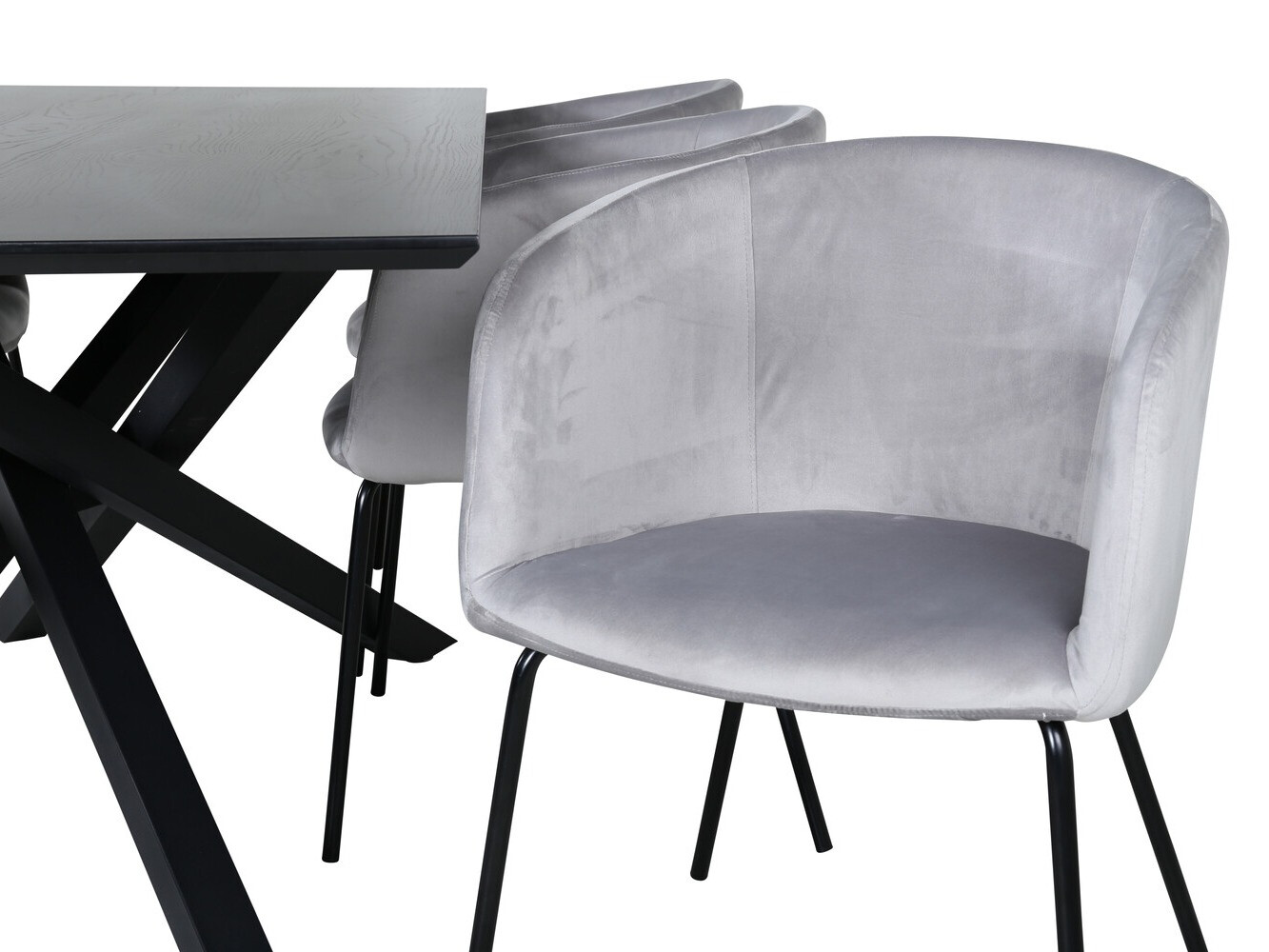 Söögitoakomplekt Dallas 2691 (Helehall + Must)