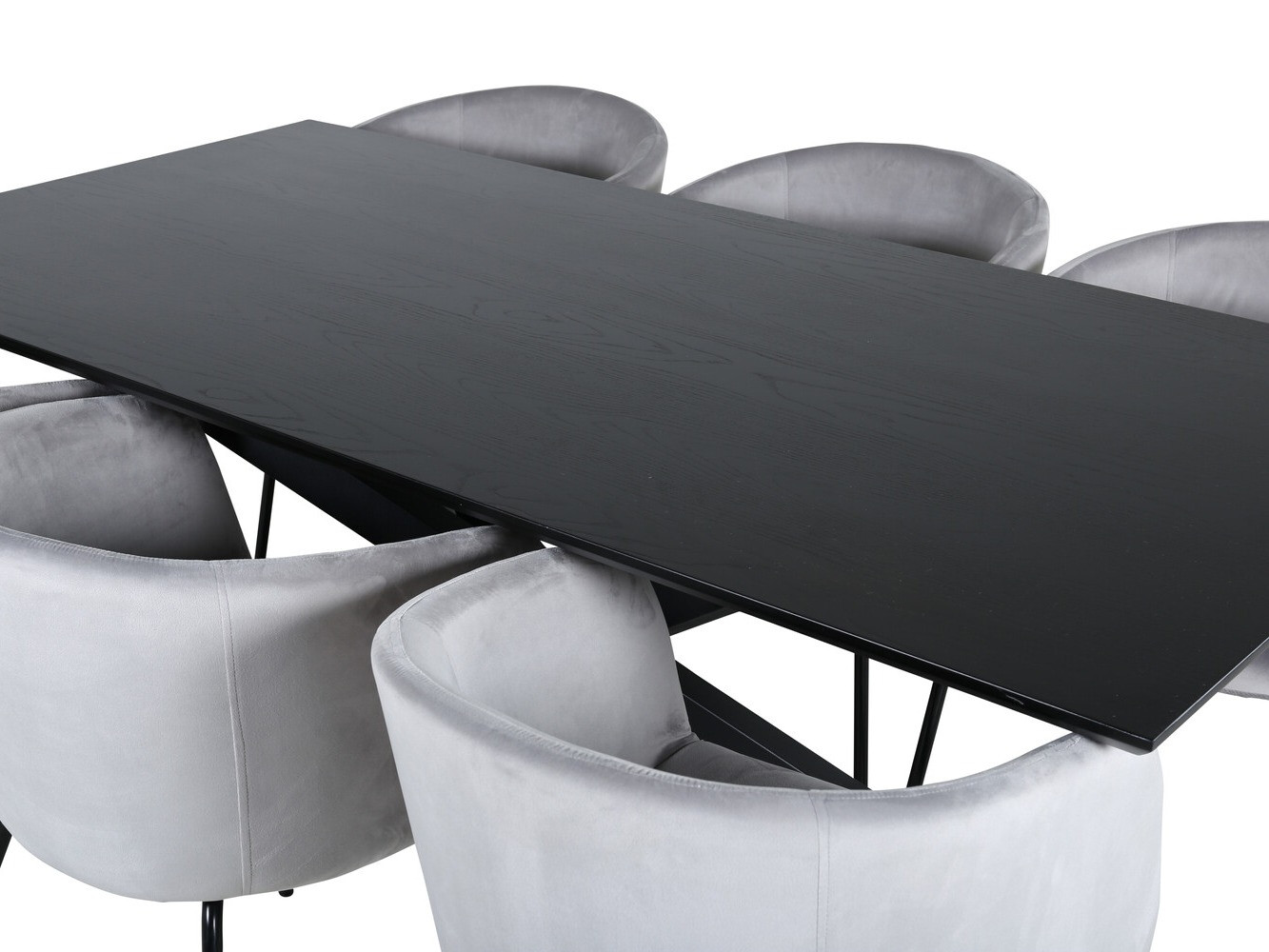 Söögitoakomplekt Dallas 2691 (Helehall + Must)