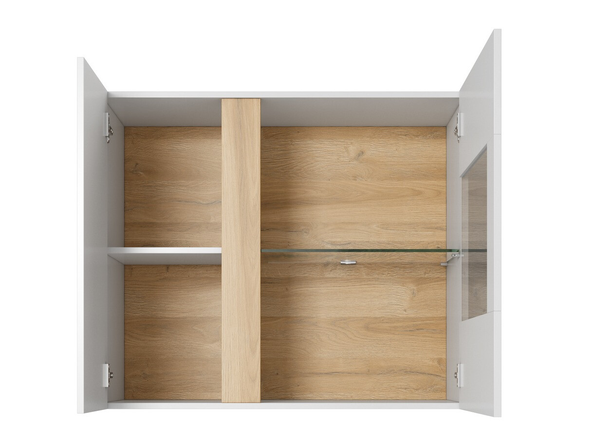 Elutoa komplekt Novbela 114 (Valge + Läikiv valge + Grandson tamm)