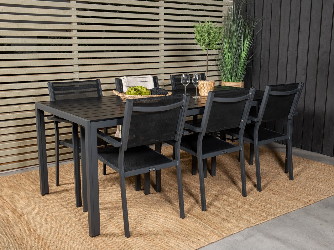 Laua ja toolide komplekt Dallas 4806 (Must)