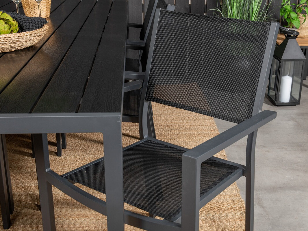 Laua ja toolide komplekt Dallas 4806 (Must)