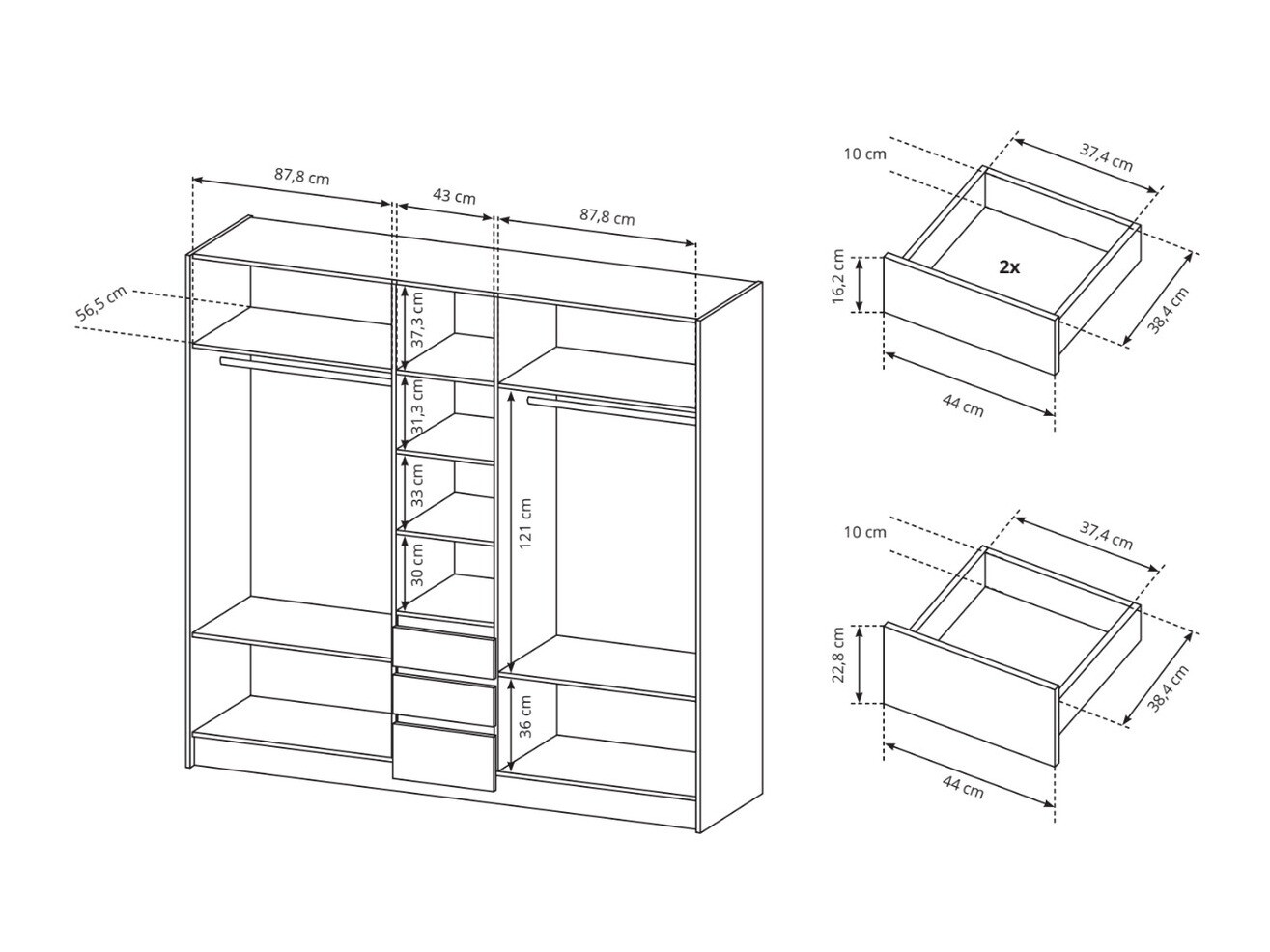 Riidekapp Evarenoi 102