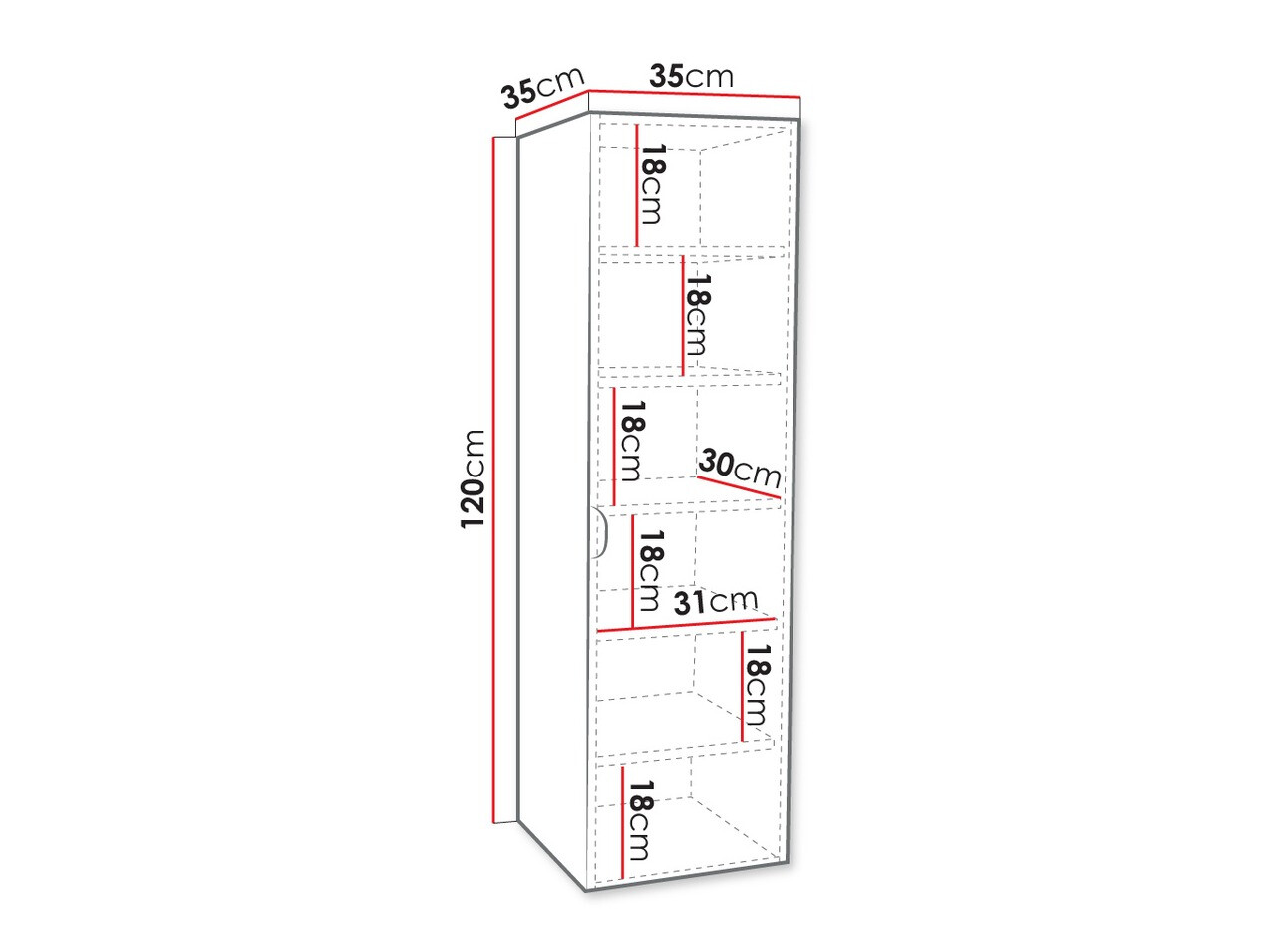 Vannitoa seinakapp Fenenou 100 (Valge)