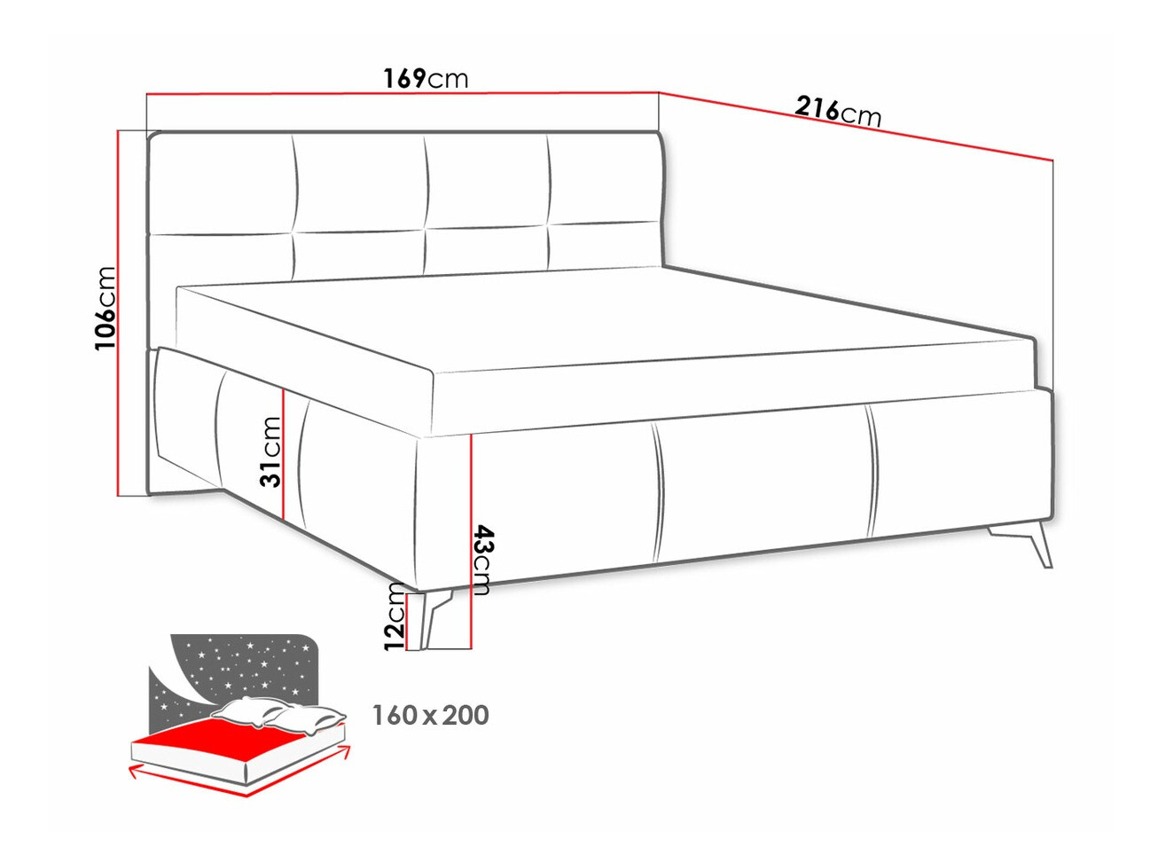 Voodi ComfiDream 172 (Fresh 01)