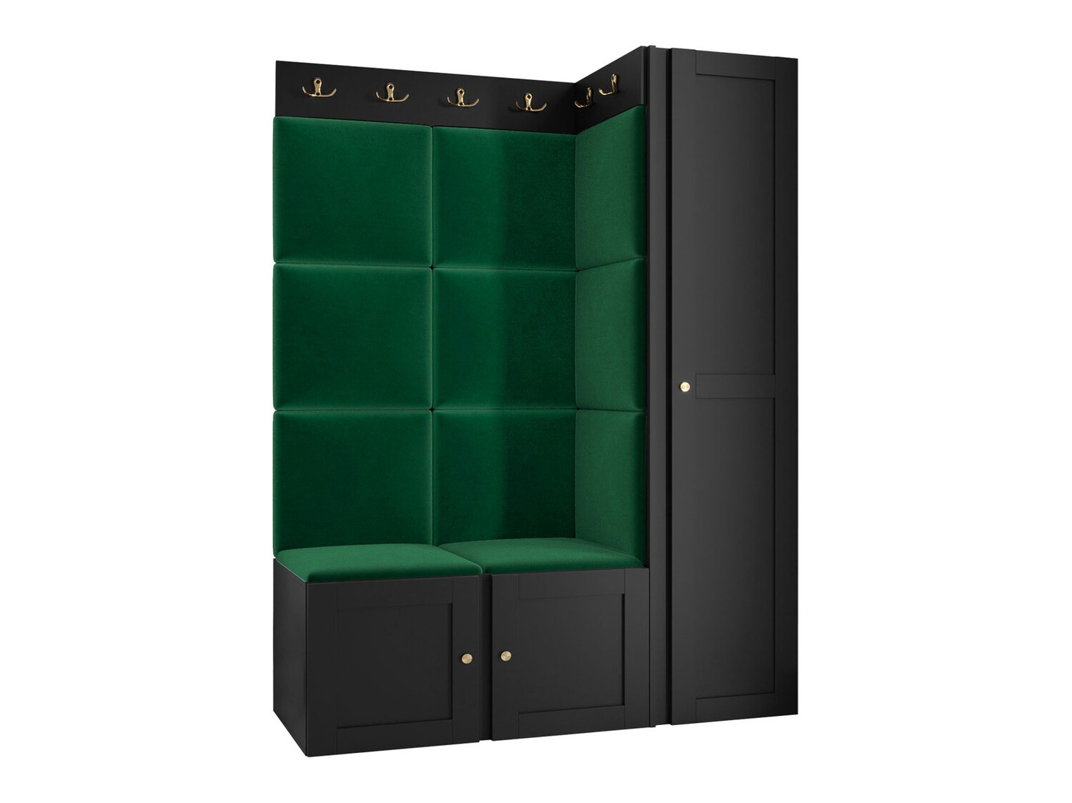 Esikukomplekt Hartford 377 (Must)