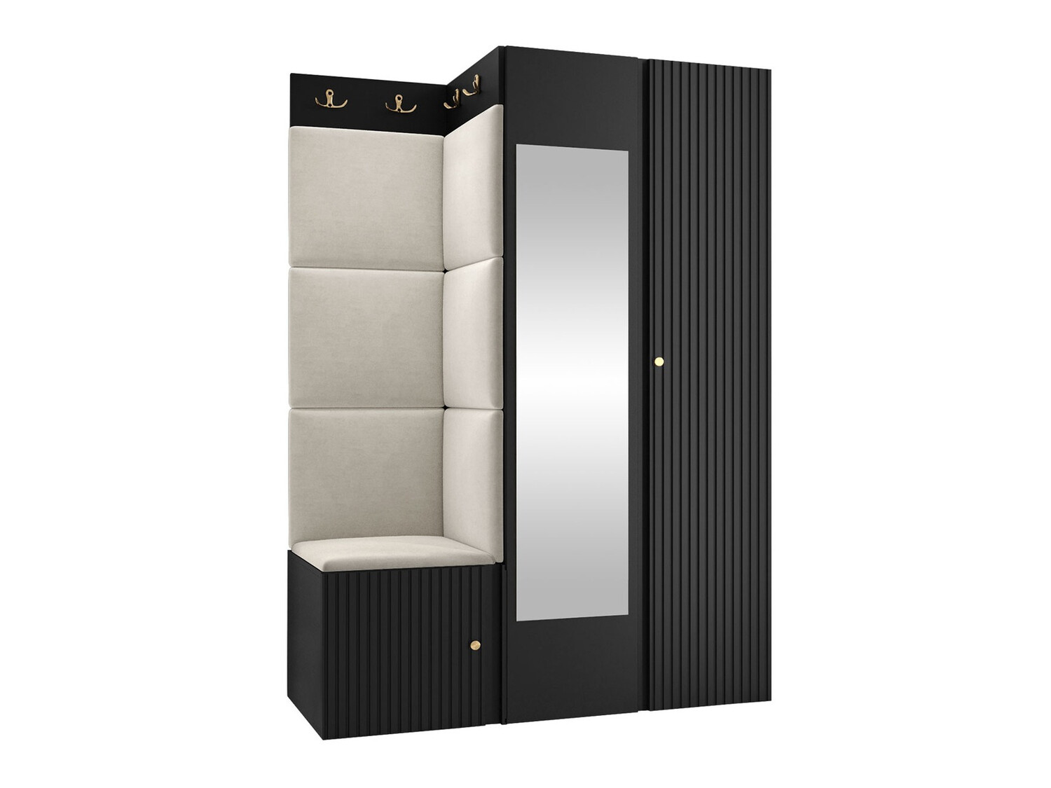 Esikukomplekt Hartford 388 (Must)