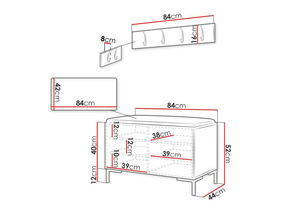 Esikukomplekt Tivsoa 108 (Craft tamm)