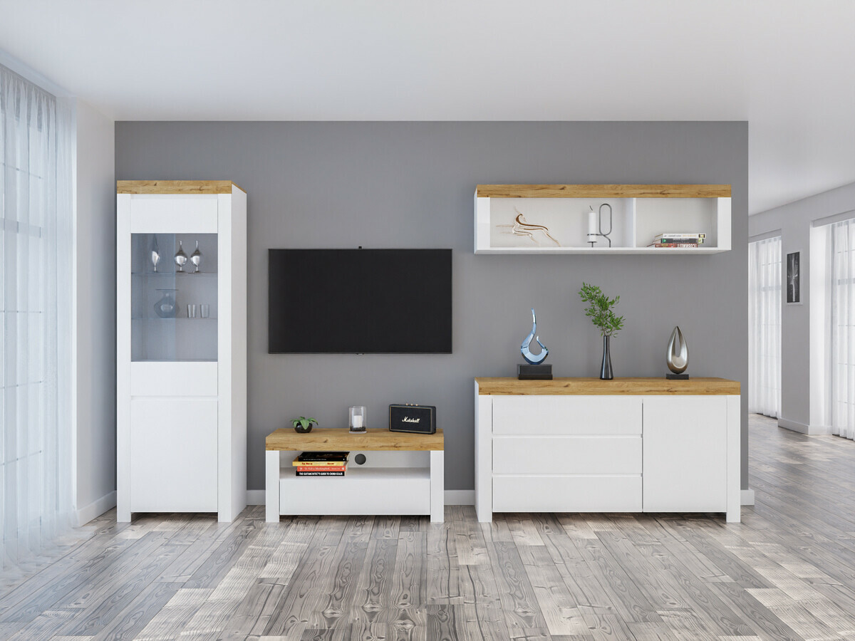 Elutoa komplekt Sonsoru 144 (Valge + Läikiv valge + Wotani tamm)