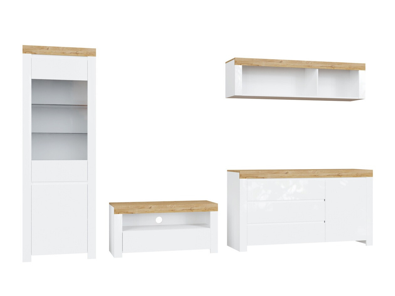 Elutoa komplekt Sonsoru 144 (Valge + Läikiv valge + Wotani tamm)