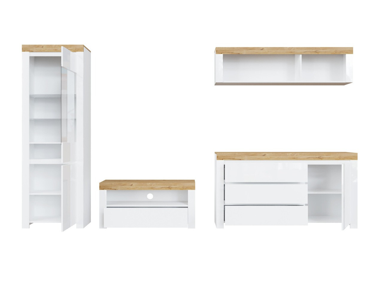 Elutoa komplekt Sonsoru 144 (Valge + Läikiv valge + Wotani tamm)