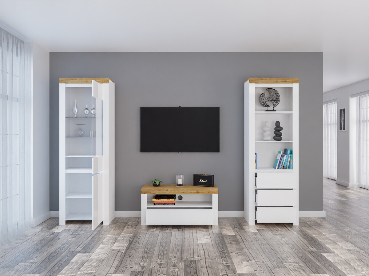 Elutoa komplekt Sonsoru 145 (Valge + Läikiv valge + Wotani tamm)