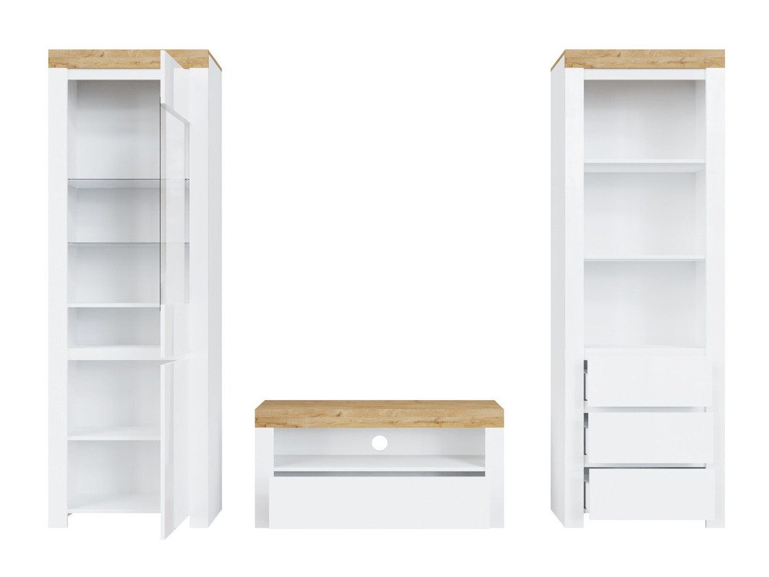 Elutoa komplekt Sonsoru 145 (Valge + Läikiv valge + Wotani tamm)