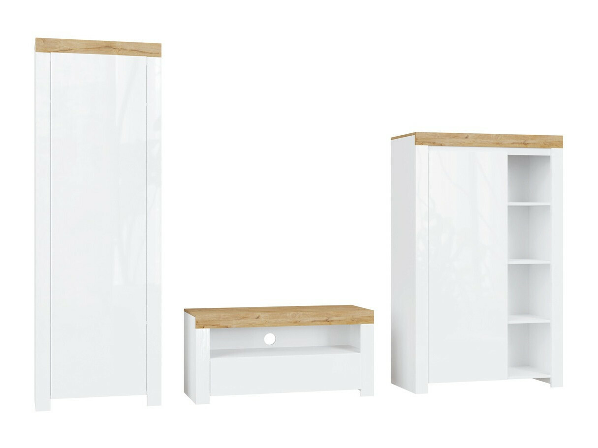 Elutoa komplekt Sonsoru 147 (Valge + Läikiv valge + Wotani tamm)