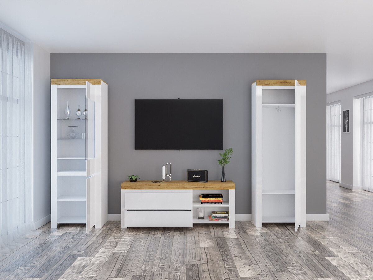 Elutoa komplekt Sonsoru 148 (Valge + Läikiv valge + Wotani tamm)