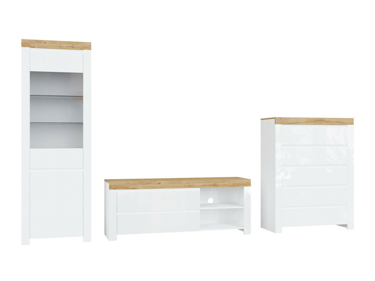 Elutoa komplekt Sonsoru 149 (Valge + Läikiv valge + Wotani tamm)