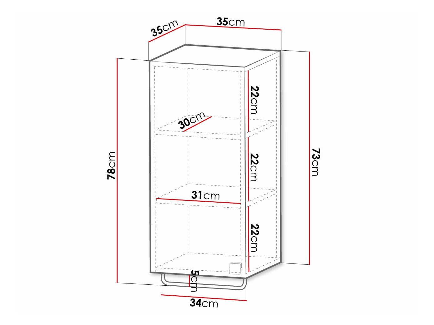 Vannitoa seinakapp Orlvera 101 (Valge)