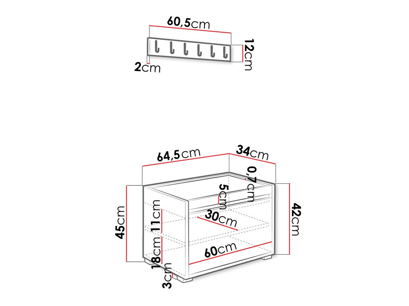 Esikukomplekt Comfivo Pinus IX (Valge + Manila 04)