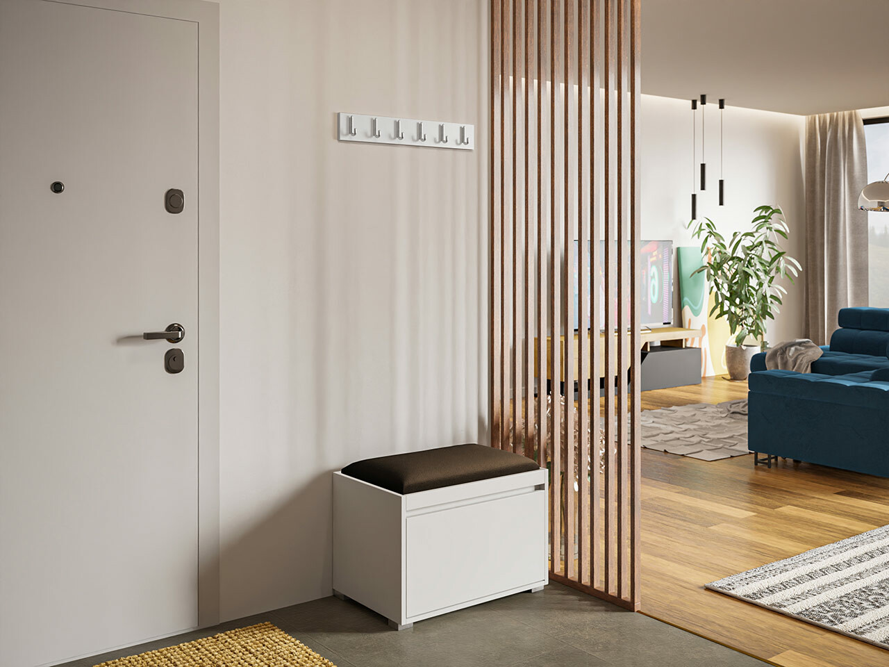 Esikukomplekt Comfivo Pinus VIII (Valge + Manila 04)